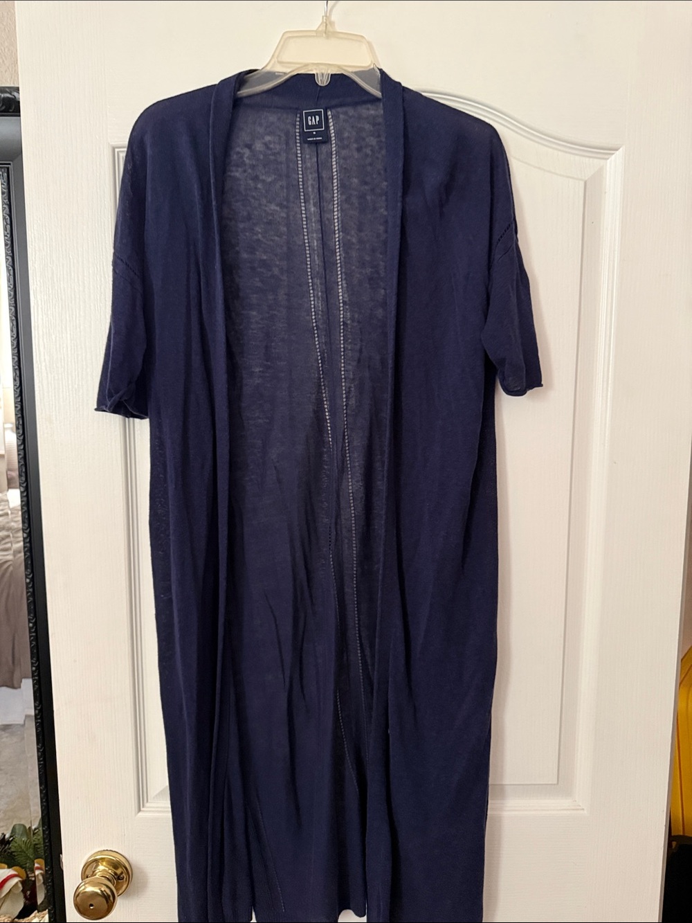 GAP Navy Open-Front Short-Sleeve Women's Cardigan